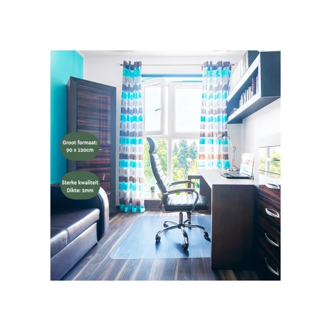 Stoelmat BRASQ PVC 90x120 voor harde vloer