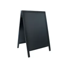 Stoepbord Securit 550x850x30mm zwart hout
