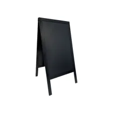 Stoepbord Securit 700x1250x40mm zwart hout