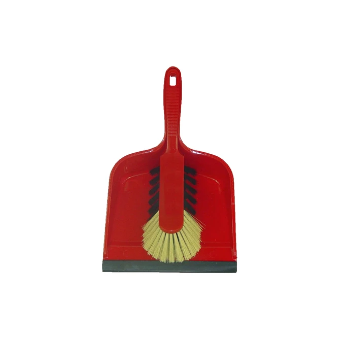 Stoffer en blik Cleaninq kunststof met rubberen lip