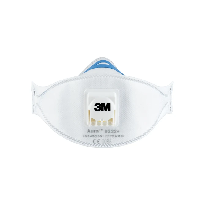 Stofmasker 3M Aura voor schuren 9322 FFP2 met ventiel 2 stuks