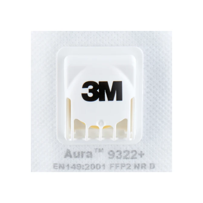 Stofmasker 3M Aura voor schuren 9322 FFP2 met ventiel 2 stuks