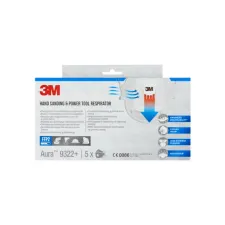 Stofmasker 3M Aura voor schuren 9322+ FFP2 met ventiel 5 stuks Stofmasker 3M Aura voor schuren 9322+ FFP2 met ventiel 5 stuks