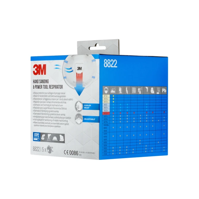 Stofmasker 3M voor schuren 8822 FFP2 met ventiel 5 stuks