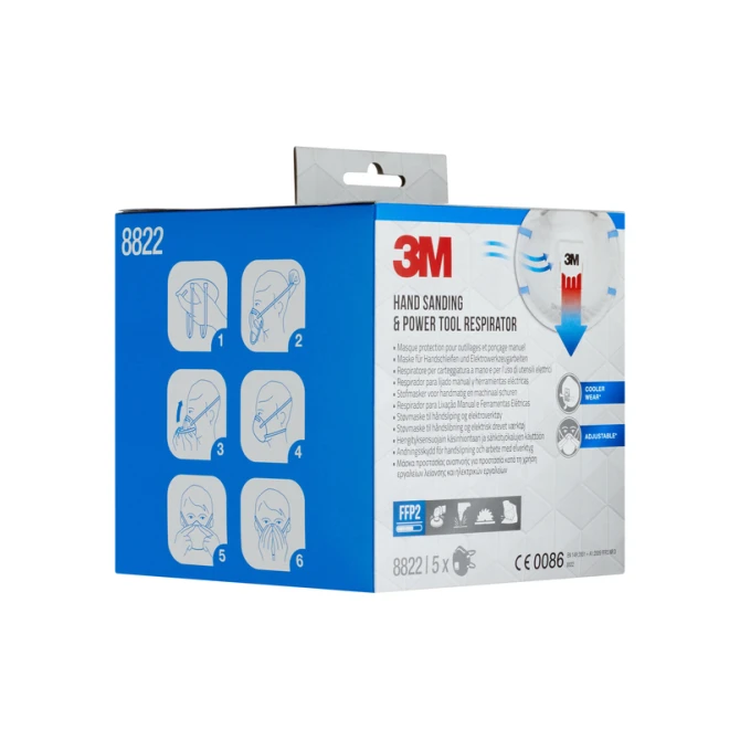 Stofmasker 3M voor schuren 8822 FFP2 met ventiel 5 stuks