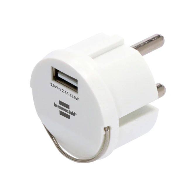 Stopcontactadapter Brennenstuhl USB A 2.4A wit