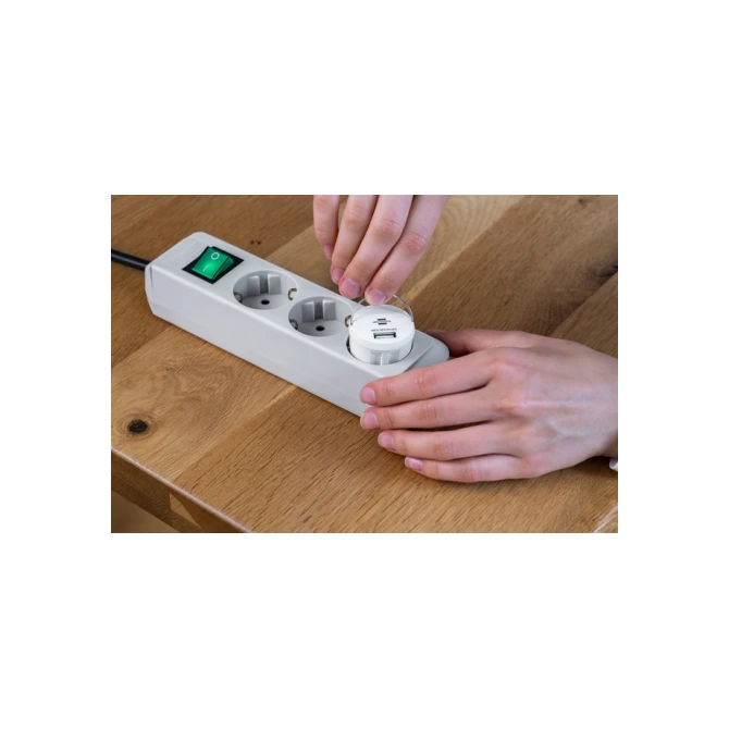 Stopcontactadapter Brennenstuhl USB A 2.4A wit