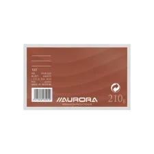 Systeemkaart Aurora 130x80mm lijn met rode koplijn 210gr wit 100 vel