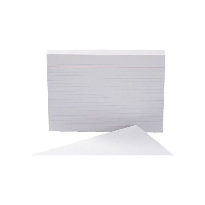 Systeemkaart Aurora 130x80mm lijn met rode koplijn 210gr wit 100 vel