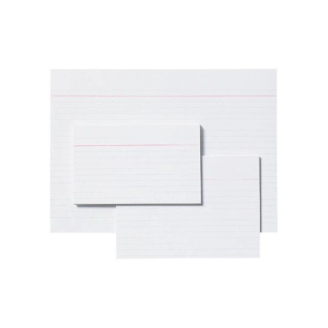 Systeemkaart Aurora 200x125mm lijn met rode koplijn 210gr wit 100 vel