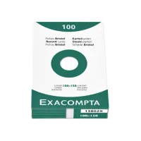 Systeemkaart Exacompta 100x150mm lijn wit 100 stuks