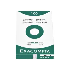 Systeemkaart Exacompta 100x150mm lijn wit 100 stuks