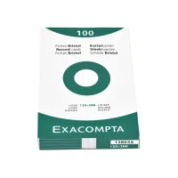Systeemkaart Exacompta 125x200mm lijn wit 100 stuks