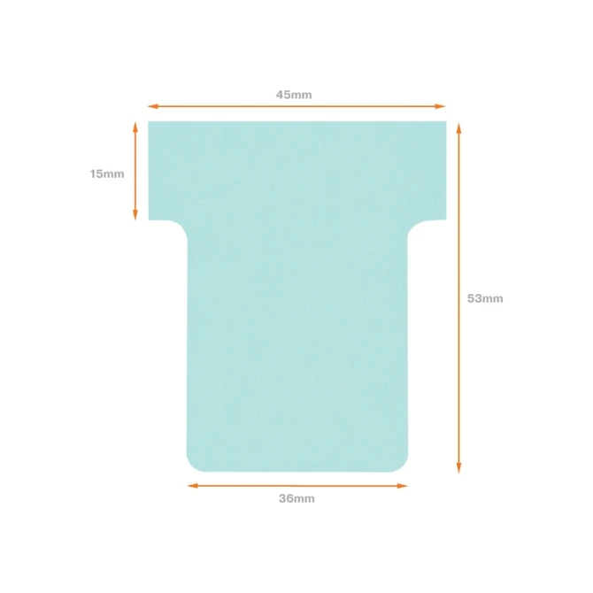 T-kaart Nobo nr 1.5 36mm blauw 100 stuks