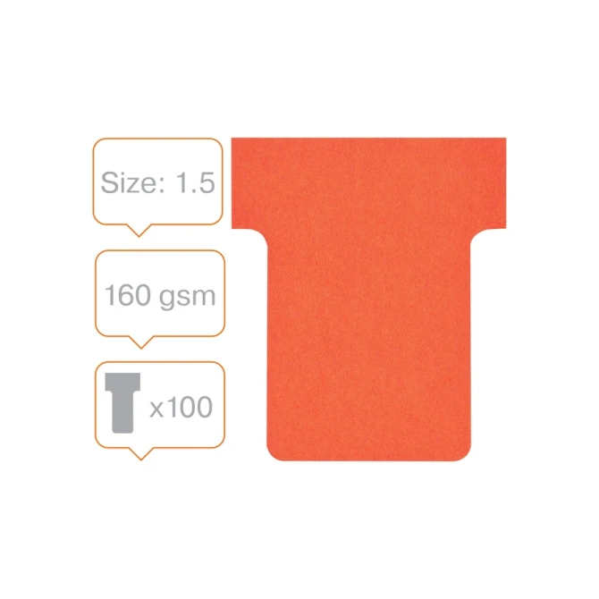 T-kaart  Nobo nr 1.5 36mm rood 100 stuks