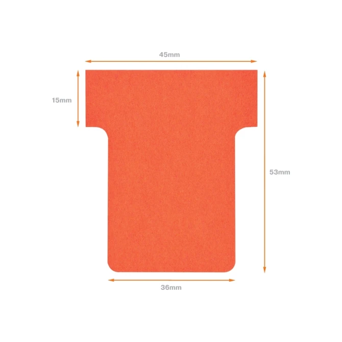 T-kaart  Nobo nr 1.5 36mm rood 100 stuks