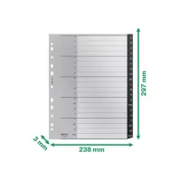 Tabblad Leitz Recycle A4 11-gaats A-Z extra breed PP
