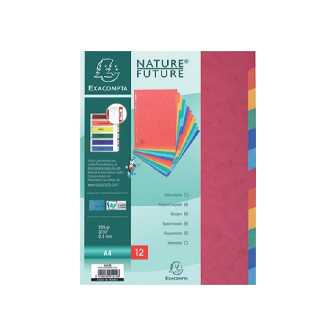 Tabbladen Exacompta 225x297mm 11-gaats 12-delig glanskarton