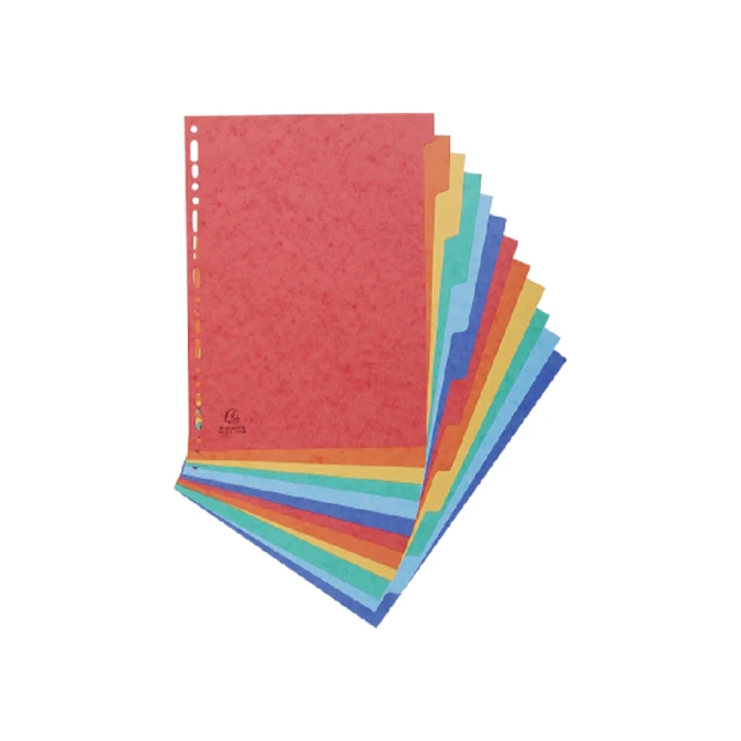 Tabbladen Exacompta 225x297mm 11-gaats 12-delig glanskarton