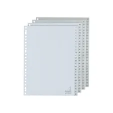 Tabbladen Kangaro 23-gaats G4100CM 1-100 genummerd grijs PP Tabbladen Kangaro 23-gaats G4100CM 1-100 genummerd grijs PP