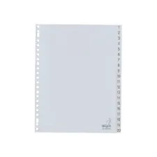 Tabbladen Kangaro 23-gaats G420CM 1-20 genummerd grijs PP Tabbladen Kangaro 23-gaats G420CM 1-20 genummerd grijs PP