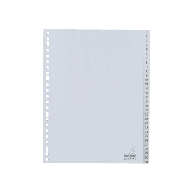 Tabbladen Kangaro 23-gaats G431CM 1-31 genummerd grijs PP