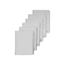 Tabbladen Kangaro 4-gaats G412C 1-12 genummerd grijs PP Tabbladen Kangaro 4-gaats G412C 1-12 genummerd grijs PP