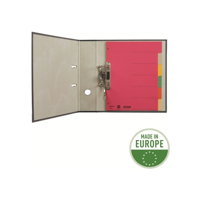 Tabbladen Leitz 4-gaats 4350 6-delig grijs karton