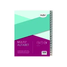 Tabbladen Multo A5 17-gaats alfabet PP grijs Tabbladen Multo A5 17-gaats alfabet PP grijs