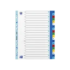 Tabbladen Oxford A4+ 11-gaats 20-delig A-Z PP kleur Tabbladen Oxford A4+ 11-gaats 20-delig A-Z PP kleur
