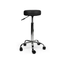 Tabouret kruk Office hoog met gasveer harde wielen zw