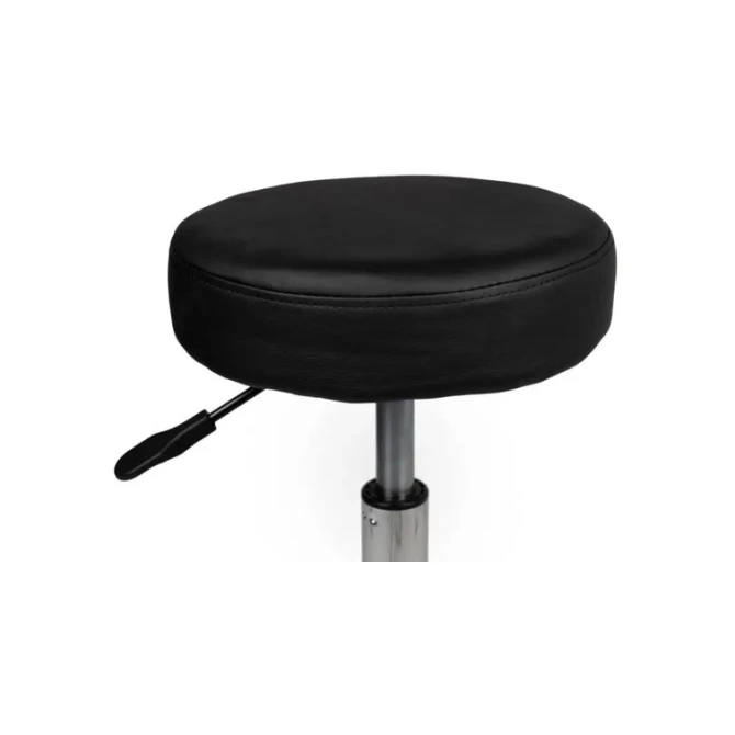 Tabouret kruk Office hoog met gasveer harde wielen zw
