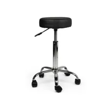 Tabouret kruk Office standaard met gasveer harde wielen zw
