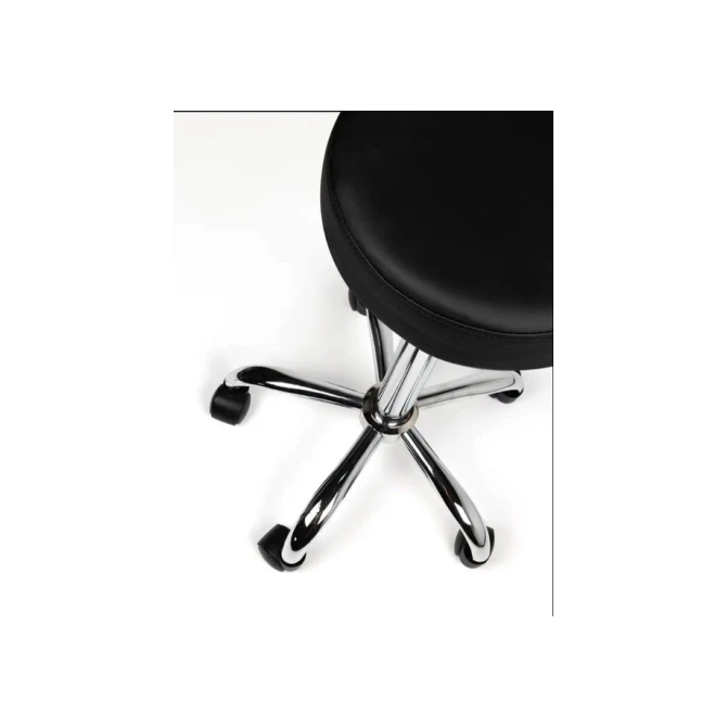 Tabouret kruk Office standaard met gasveer harde wielen zw