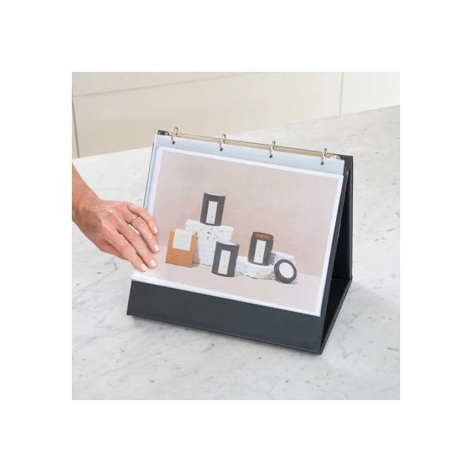 Tafelflipover Rillstab A4 liggend zwart 10 tassen
