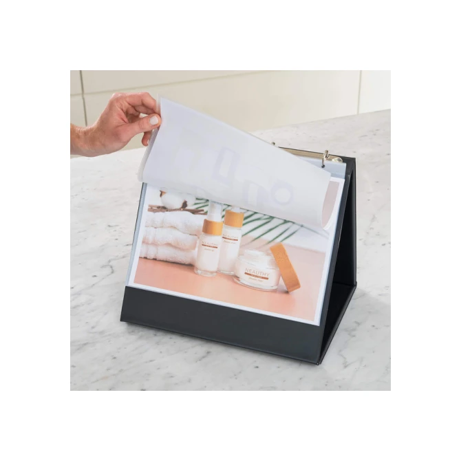 Tafelflipover Rillstab A4 liggend zwart 10 tassen