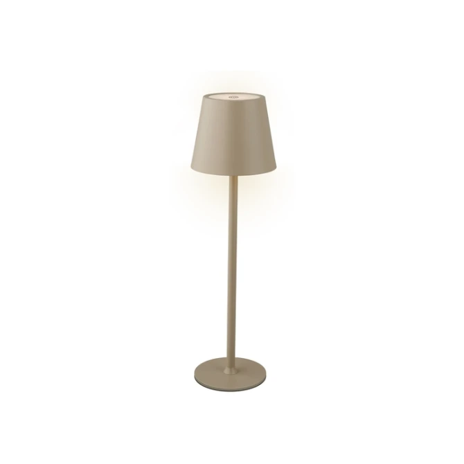 Tafellamp Lumineo led oplaadbaar steady binnen bruin
