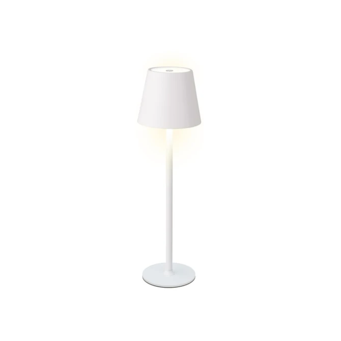 Tafellamp Lumineo led oplaadbaar steady binnen wit