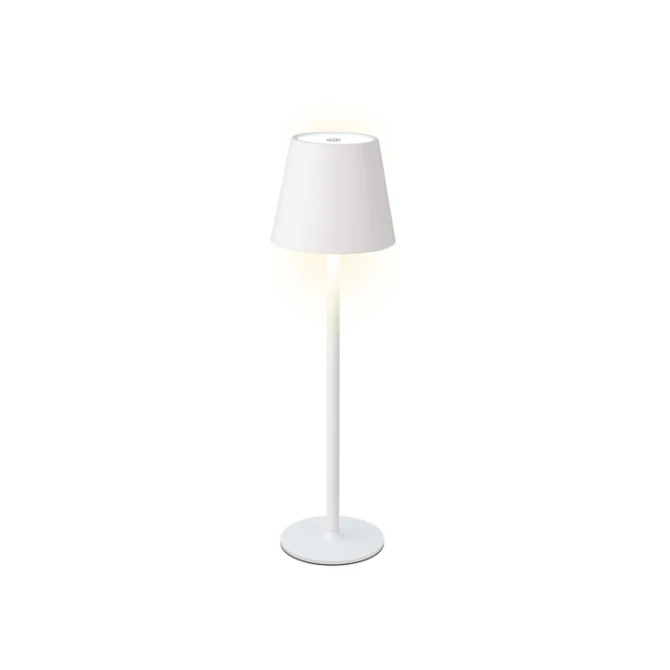 Tafellamp Lumineo led oplaadbaar steady buiten wit