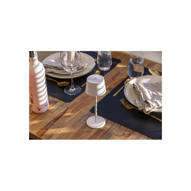 Tafellamp Securit MonteCarlo LED oplaadbaar dimbaar wit