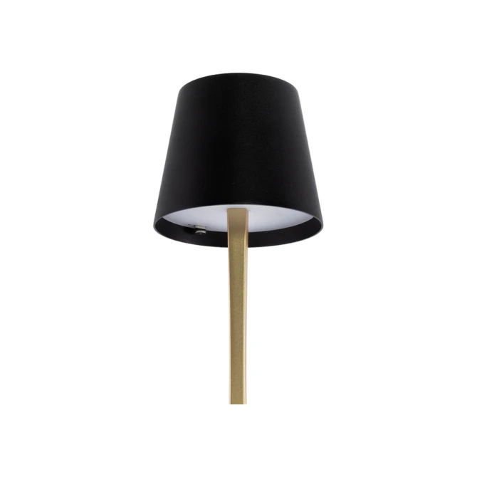 Tafellamp Securit Roma LED oplaadbaar dimbaar zwart-goud