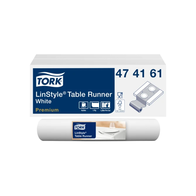 Tafelloper Tork Linstyle Premium 20 vel wit 474161