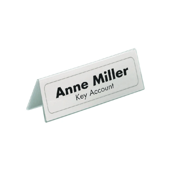 Tafelnaambord Durable 8050 61x150mm transparant