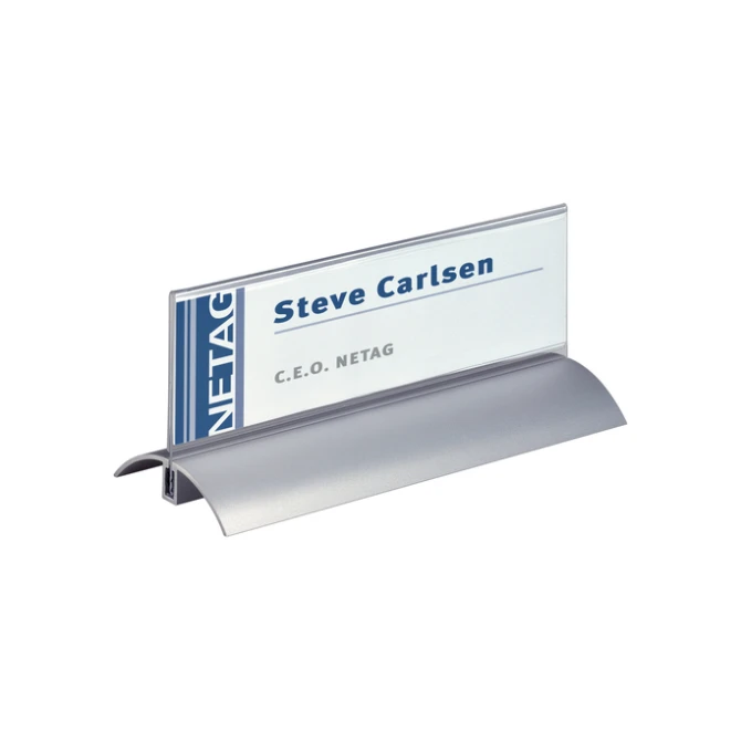 Tafelnaambord Durable Presenter De Luxe 61x210mm 2 stuks