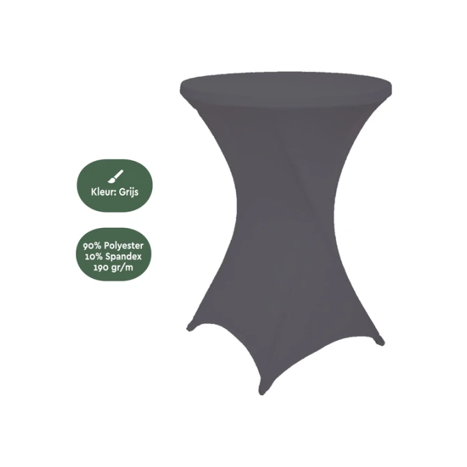 Tafelrok BRASQ voor statafel 80cm antraciet