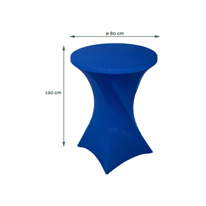Tafelrok BRASQ voor statafel 80cm blauw