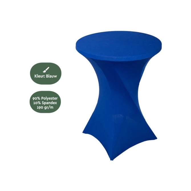 Tafelrok BRASQ voor statafel 80cm blauw