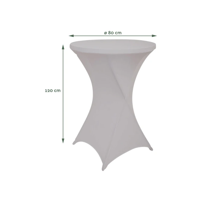 Tafelrok BRASQ voor statafel 80cm grijs