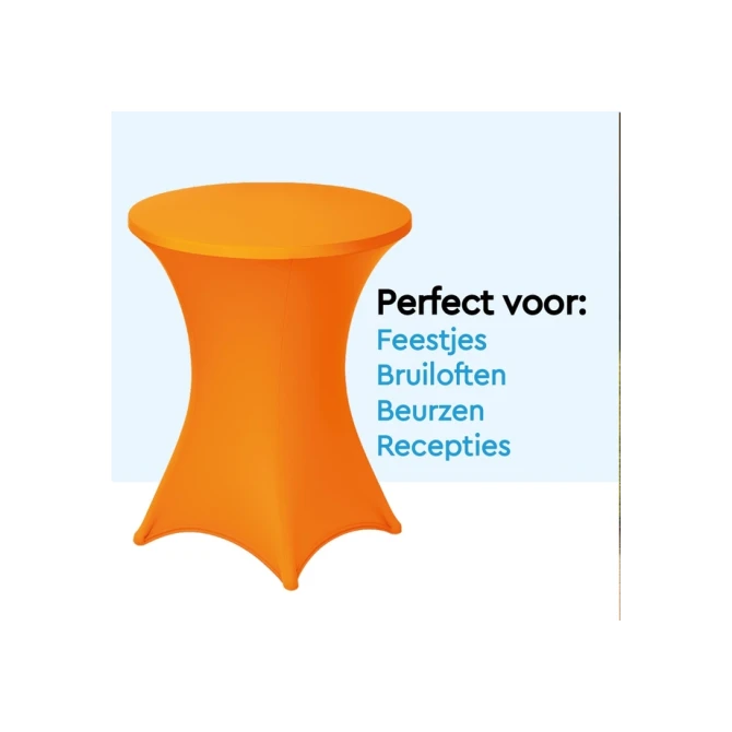 Tafelrok BRASQ voor statafel 80cm oranje