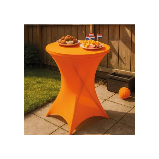 Tafelrok BRASQ voor statafel 80cm oranje